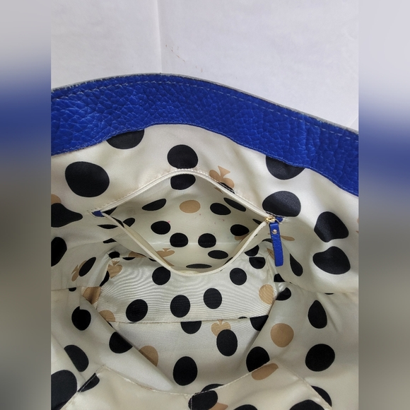 Kate Spade Blue Leather Tote Bag - Picture 9 of 14